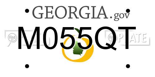 M055QT Georgia License Plate