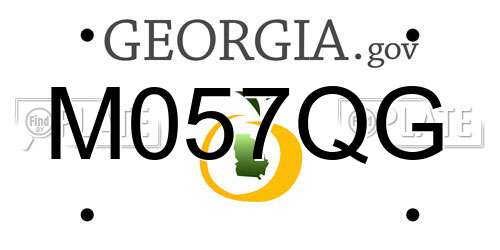 M057QG Georgia License Plate