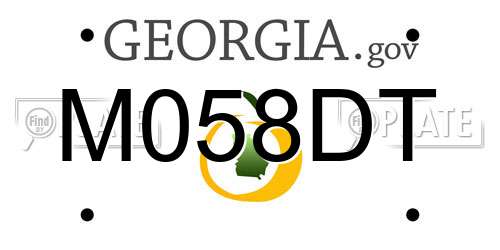 M058DT Georgia License Plate