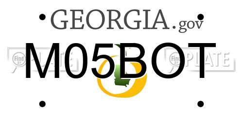 M05BOT Georgia License Plate