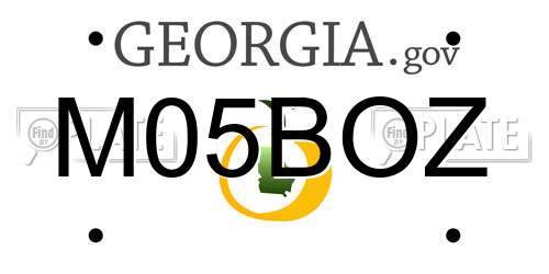 M05BOZ Georgia License Plate