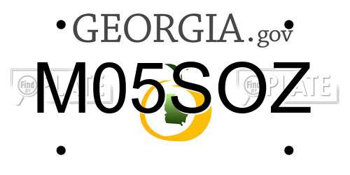 M05SOZ Georgia License Plate