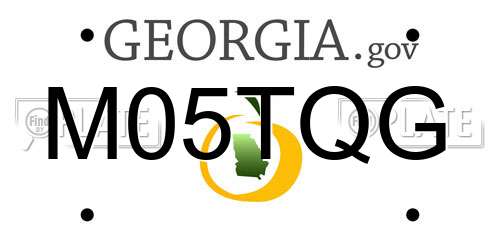 M05TQG Georgia License Plate