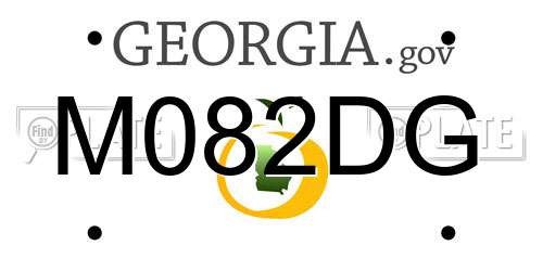 M082DG Georgia License Plate