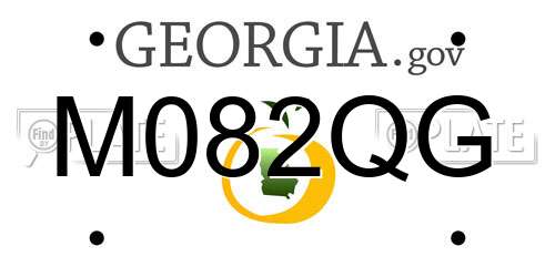 M082QG Georgia License Plate