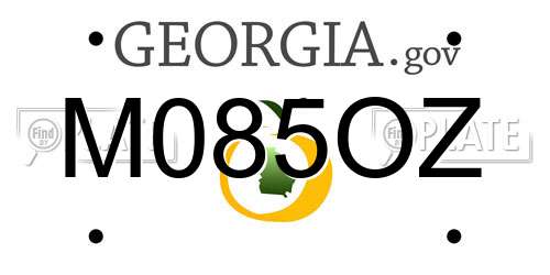 M085OZ Georgia License Plate