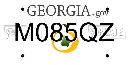 M085QZ Georgia License Plate