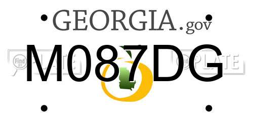 M087DG Georgia License Plate