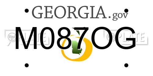 M087OG Georgia License Plate
