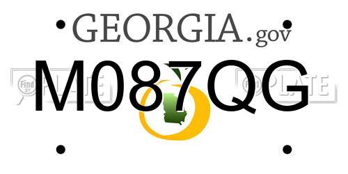 M087QG Georgia License Plate