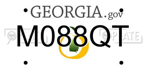 M088QT Georgia License Plate