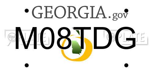 M08TDG Georgia License Plate