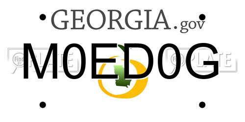 M0ED0G Georgia License Plate