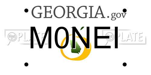 M0NEI Georgia License Plate