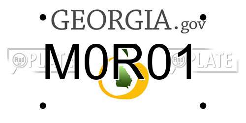 M0R01 Georgia License Plate