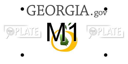 M1 Georgia License Plate
