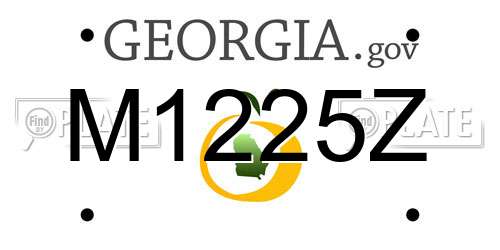 M1225Z Georgia License Plate