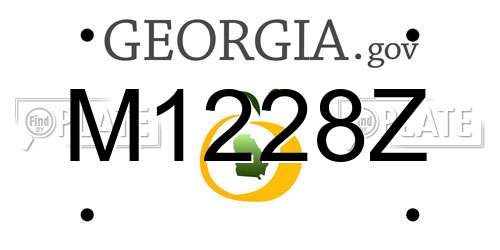 M1228Z Georgia License Plate