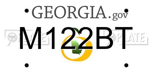 M122BT Georgia License Plate
