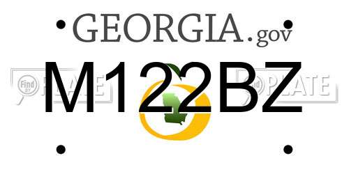 M122BZ Georgia License Plate