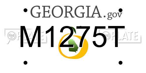 M1275T Georgia License Plate