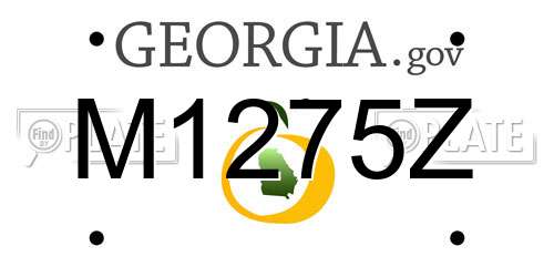 M1275Z Georgia License Plate