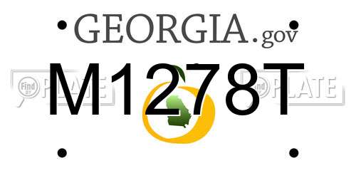 M1278T Georgia License Plate