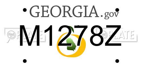 M1278Z Georgia License Plate
