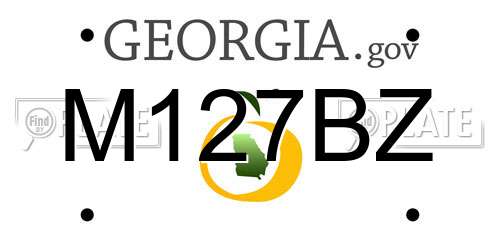 M127BZ Georgia License Plate