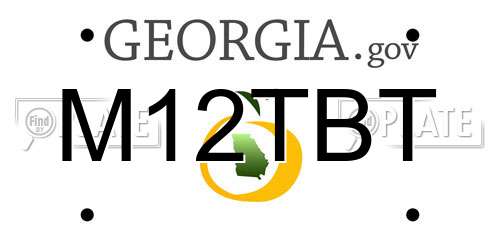 M12TBT Georgia License Plate