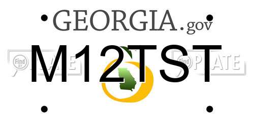 M12TST Georgia License Plate