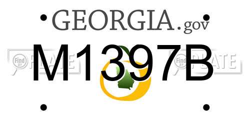 M1397B Georgia License Plate