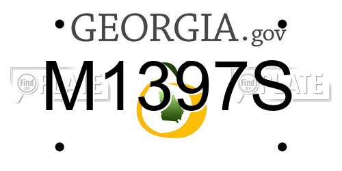 M1397S Georgia License Plate