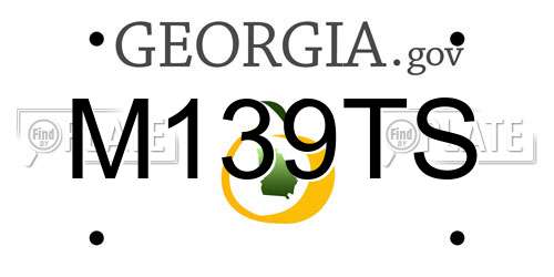 M139TS Georgia License Plate