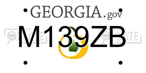 M139ZB Georgia License Plate