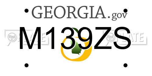 M139ZS Georgia License Plate