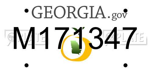 M171347 Georgia License Plate