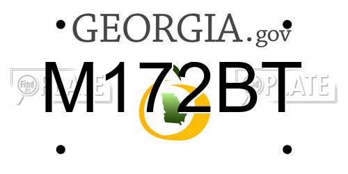 M172BT Georgia License Plate