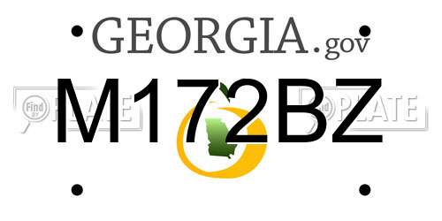 M172BZ Georgia License Plate