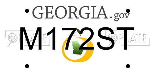 M172ST Georgia License Plate