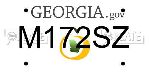 M172SZ Georgia License Plate