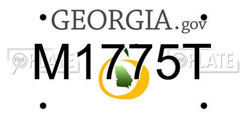 M1775T Georgia License Plate