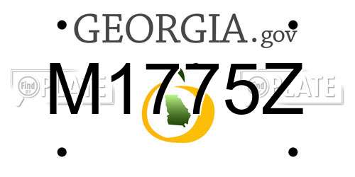 M1775Z Georgia License Plate
