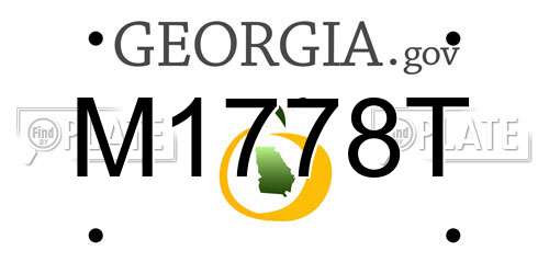 M1778T Georgia License Plate
