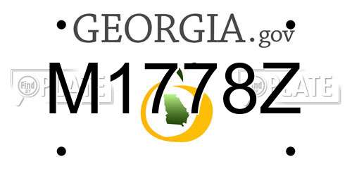 M1778Z Georgia License Plate