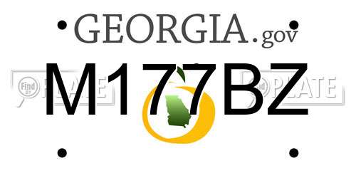 M177BZ Georgia License Plate