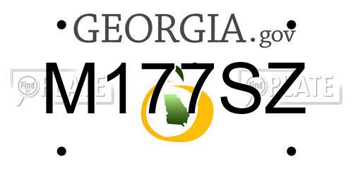 M177SZ Georgia License Plate