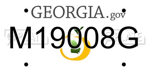 M19008G Georgia License Plate