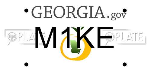 M1KE Georgia License Plate