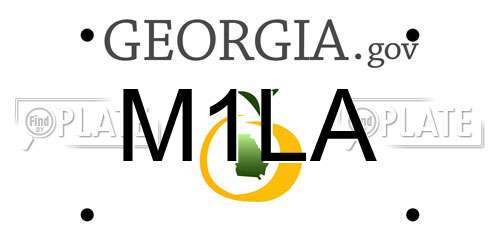 M1LA Georgia License Plate